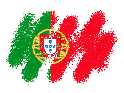 ポルトガル共和国の国旗-クレヨン1