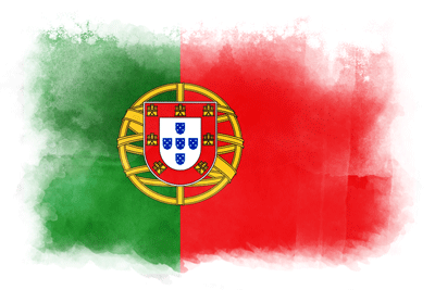 ポルトガル共和国の国旗-水彩風
