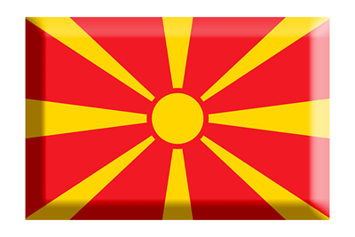 北マケドニア共和国の国旗-板チョコ