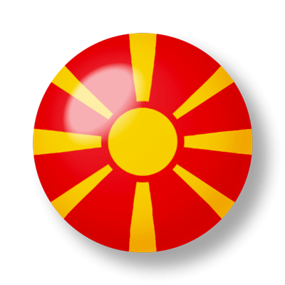 北マケドニア共和国の国旗-ビー玉