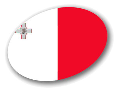 マルタ共和国の国旗-楕円