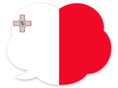 マルタ共和国の国旗-吹き出し