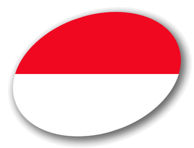 モナコ公国の国旗-楕円