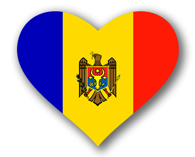 モルドバ共和国の国旗-ハート
