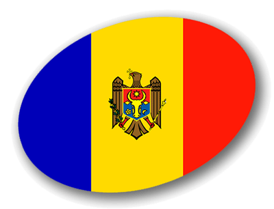 モルドバ共和国の国旗-楕円