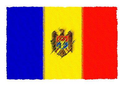 モルドバ共和国の国旗-パステル