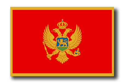 モンテネグロの国旗-ドロップシャドウ