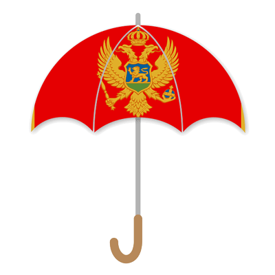 モンテネグロの国旗-傘