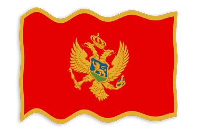モンテネグロの国旗-波