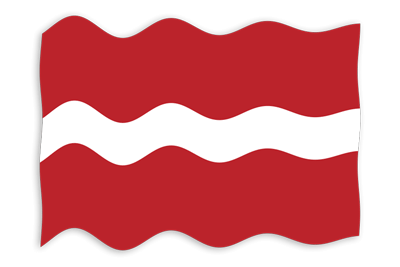 ラトビア共和国の国旗-波