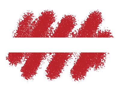ラトビア共和国の国旗-クレヨン1