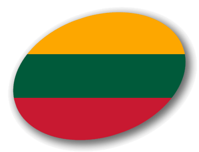 リトアニア共和国の国旗-楕円