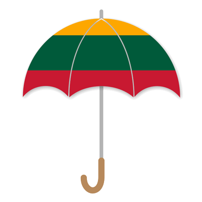 リトアニア共和国の国旗-傘