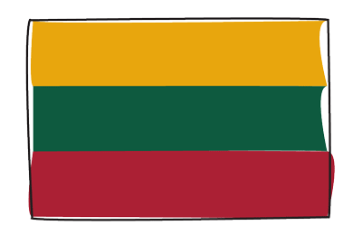 リトアニア共和国の国旗-グラフィティ