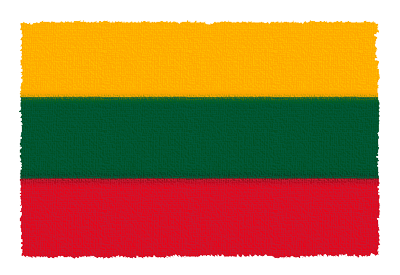 リトアニア共和国の国旗-パステル
