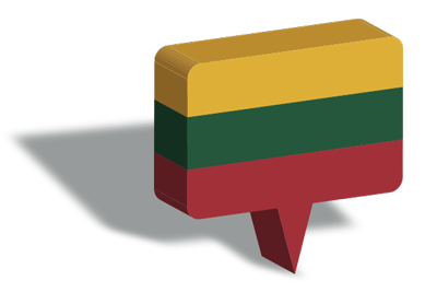 リトアニア共和国の国旗-マップピン