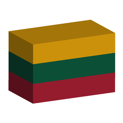 リトアニア共和国の国旗-積み木