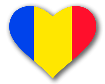 ルーマニアの国旗-ハート