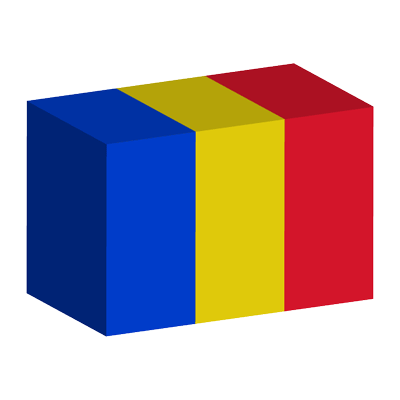 ルーマニアの国旗-積み木