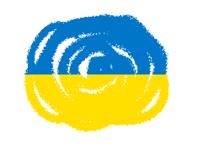 ウクライナの国旗-クラヨン2