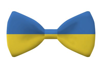 ウクライナの国旗-蝶タイ