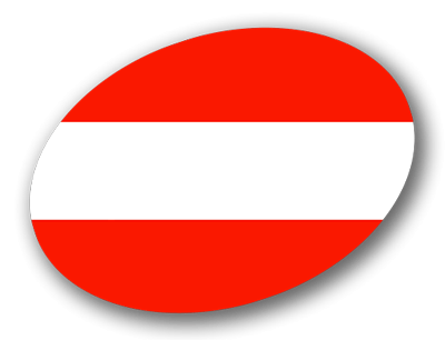 オーストリア共和国の国旗-楕円