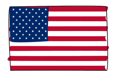 アメリカ合衆国の国旗-グラフィティ