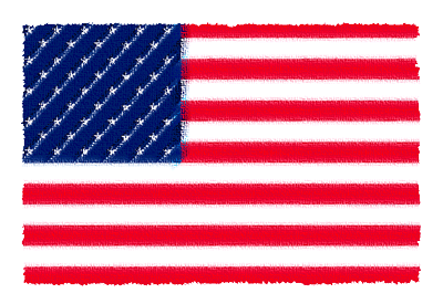 アメリカ合衆国の国旗-パステル