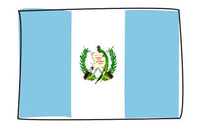 グアテマラ共和国の国旗-グラフィティ