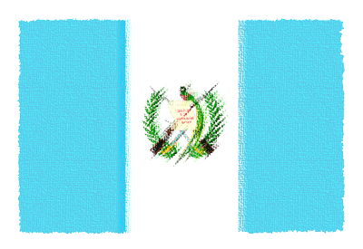 グアテマラ共和国の国旗-パステル