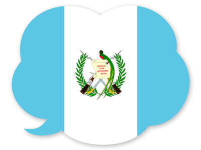 グアテマラ共和国の国旗-吹き出し