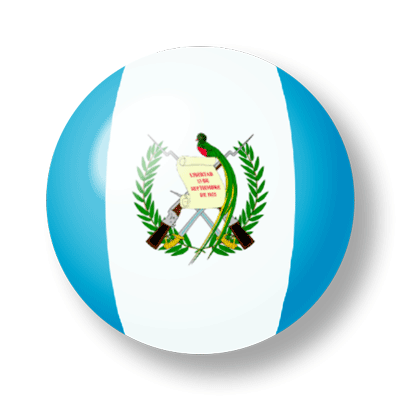 グアテマラ共和国の国旗-ビー玉