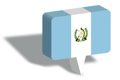 グアテマラ共和国の国旗-マップピン