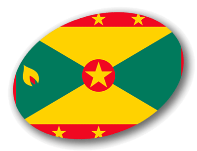グレナダの国旗-楕円