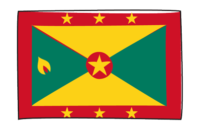 グレナダの国旗-グラフィティ
