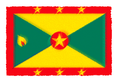 グレナダの国旗-パステル