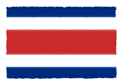 コスタリカ共和国の国旗-パステル
