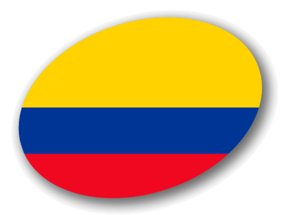 コロンビア共和国の国旗-楕円