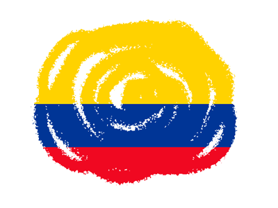 コロンビア共和国の国旗-クラヨン2