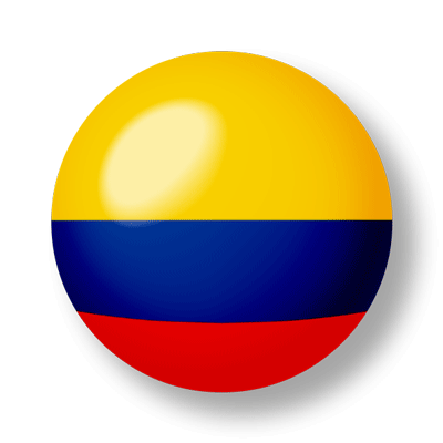コロンビア共和国の国旗-ビー玉
