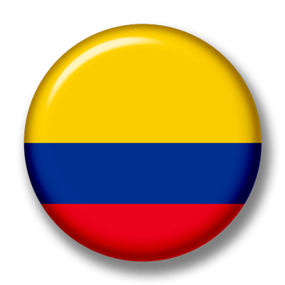 コロンビア共和国の国旗-缶バッジ