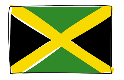ジャマイカの国旗-グラフィティ