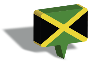 ジャマイカの国旗-マップピン