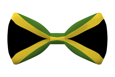 ジャマイカの国旗-蝶タイ