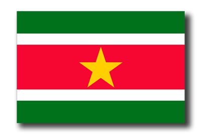 スリナム共和国の国旗-ドロップシャドウ