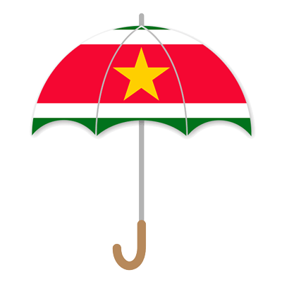 スリナム共和国の国旗-傘