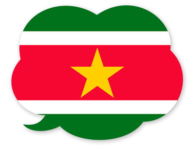 スリナム共和国の国旗-吹き出し