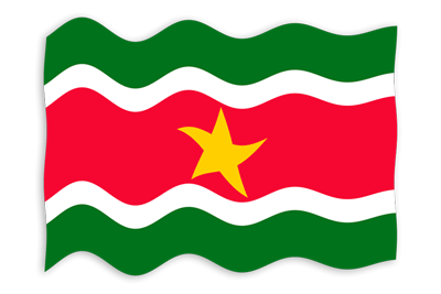 スリナム共和国の国旗-波