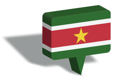 スリナム共和国の国旗-マップピン
