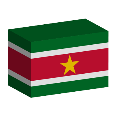 スリナム共和国の国旗-積み木